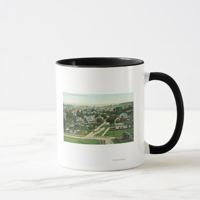 Luftaufnahme der Stadt Santa Cruz, CA Tasse (Rechts)