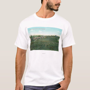 Luftaufnahme der Stadt, Sonoma County vom Hügel T-Shirt