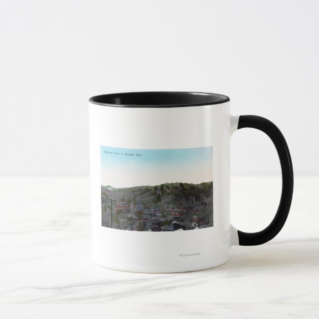 Luftaufnahme der Stadt Sonora, CA Tasse (Rechts)