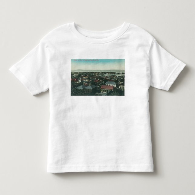 Luftaufnahme der Stadt und der Stuten-Insel Kleinkind T-shirt (Vorderseite)