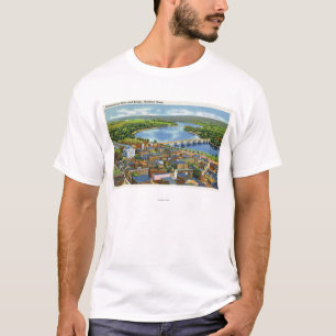 Luftaufnahme der Stadt und des Connecticuts T-Shirt
