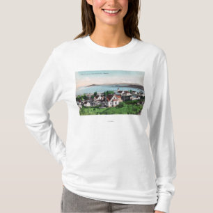 Luftaufnahme der Stadt und des Sees Ewauna T-Shirt