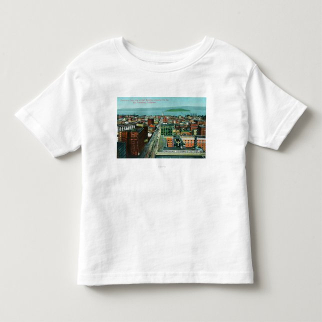 Luftaufnahme der Stadt vom Anruf-Gebäude Kleinkind T-shirt (Vorderseite)