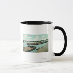 Luftaufnahme der Ufergegend Tasse
