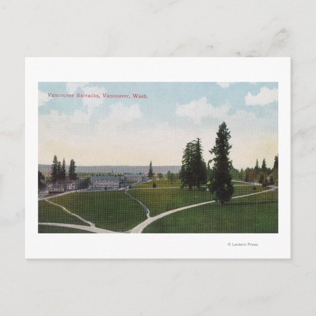 Luftaufnahme der Vancouver Barracks Postkarte (Vorderseite)