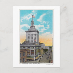 Luftaufnahme der Washington Street Oakland, CA Postkarte