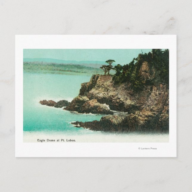 Luftaufnahme des Adlerkuppels bei Point Lobos Postkarte (Vorderseite)