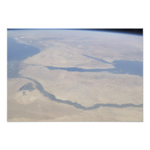 Luftaufnahme des Ägyptens und des Sinai Peninsul Fotodruck