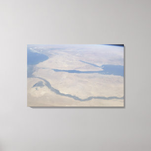 Luftaufnahme des Ägyptens und des Sinai Peninsul Leinwanddruck
