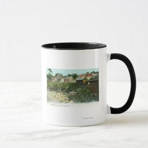 Luftaufnahme des Baden-Strandes Tasse