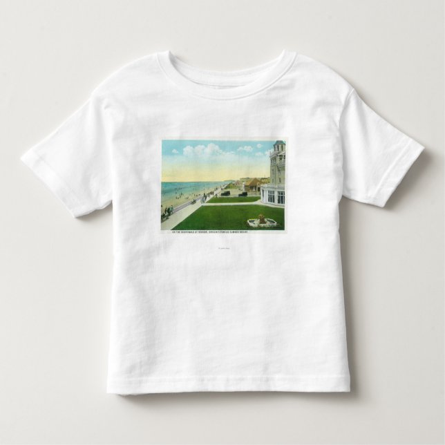 Luftaufnahme des BoardwalkSeaside ODER Kleinkind T-shirt (Vorderseite)