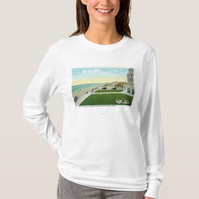 Luftaufnahme des BoardwalkSeaside ODER T-Shirt (Vorderseite)