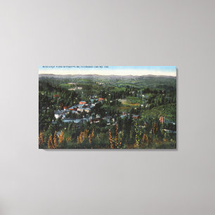 Luftaufnahme des CityPlacerville, CA Leinwanddruck