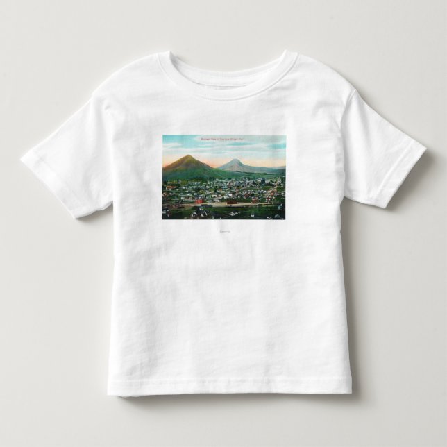 Luftaufnahme des CitySan Luis Obispo, CA Kleinkind T-shirt (Vorderseite)