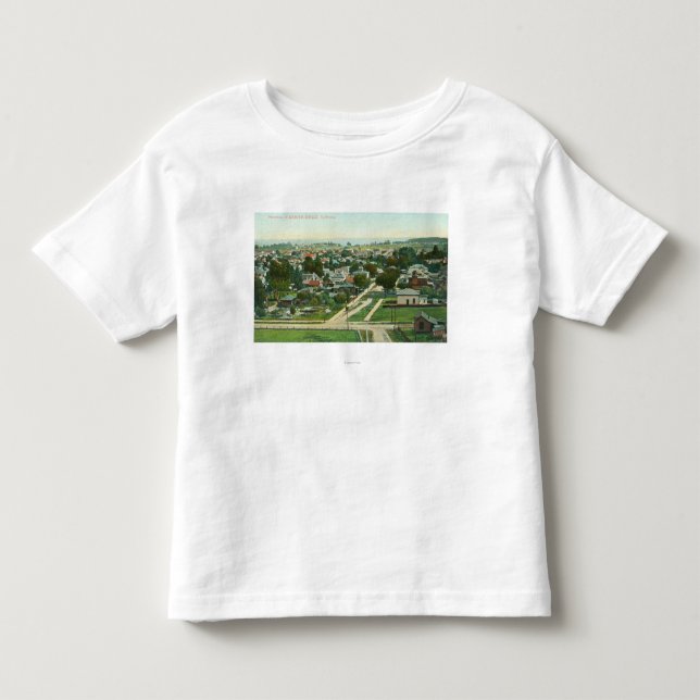 Luftaufnahme des CitySanta Cruz, CA Kleinkind T-shirt (Vorderseite)