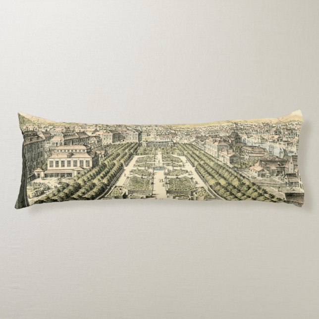 Luftaufnahme des Formal Garden von Eric Dahlbergh Seitenschläferkissen (Vorderseite)