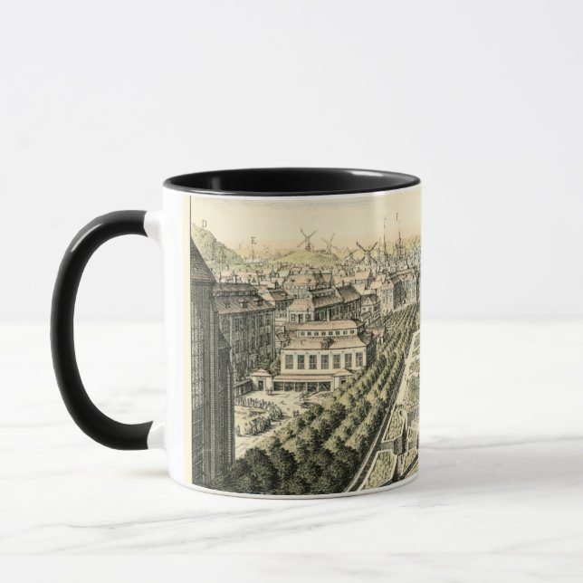 Luftaufnahme des Formal Garden von Eric Dahlbergh Tasse (Links)