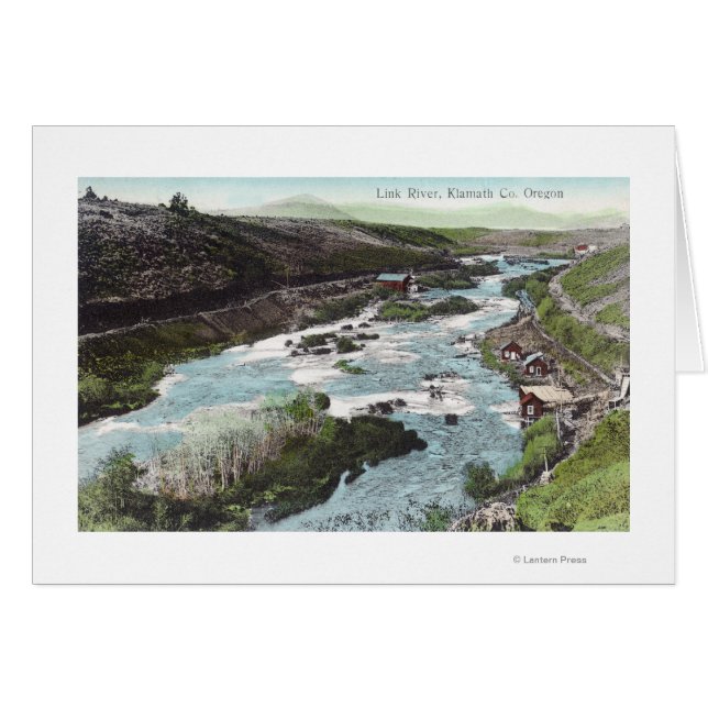 Luftaufnahme des Link RiverKlamath-Landkreises, OR (Vorderseite (Horizontal))