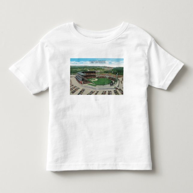 Luftaufnahme des neuen Milwaukee County Stadium Kleinkind T-shirt (Vorderseite)