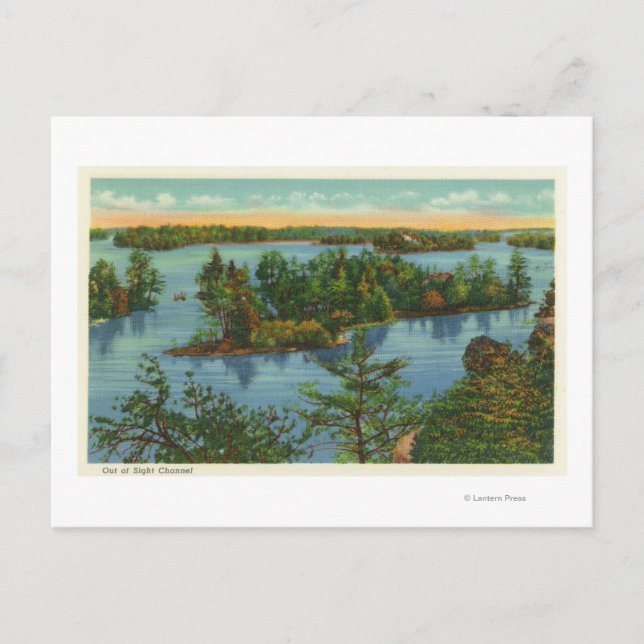 Luftaufnahme des Out-Sight-Kanals Postkarte (Vorderseite)