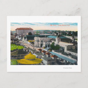 Luftaufnahme des PikeLong Beach, CA Postkarte