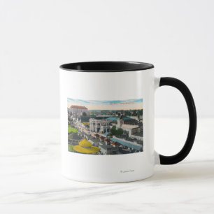 Luftaufnahme des PikeLong Strandes, CA Tasse