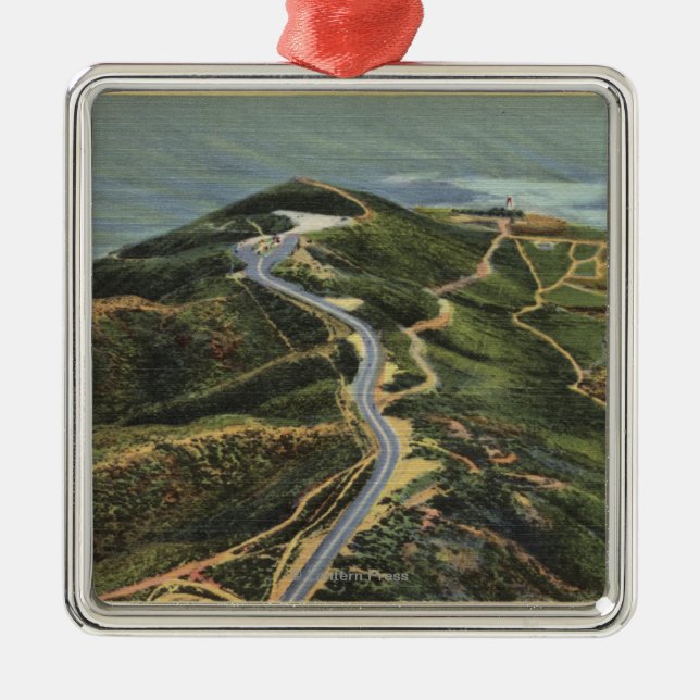 Luftaufnahme des Point Loma Ornament Aus Metall (Vorne)