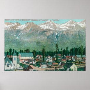 Luftaufnahme des Residentbereichs der Stadt Poster