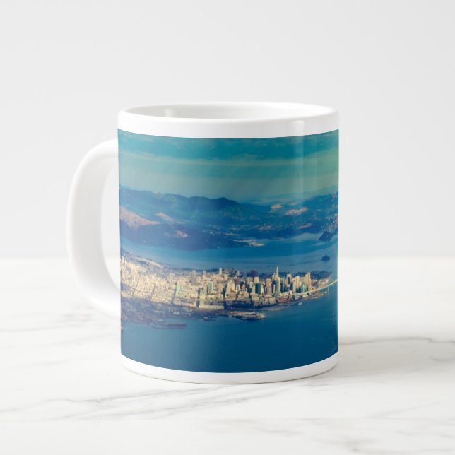 Luftaufnahme des San Francisco Bay Jumbo-Tasse (Vorderseite Links)