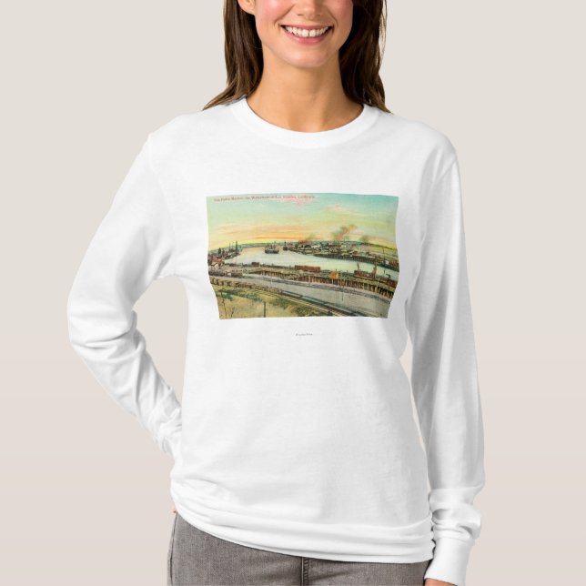 Luftaufnahme des San- Pedrohafens T-Shirt (Vorderseite)