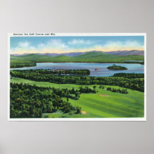 Luftaufnahme des Saranac Gasthaus-Golfplatzes u. Poster