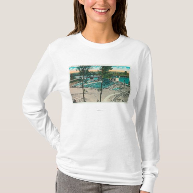 Luftaufnahme des schwimmenden Bereichs T-Shirt (Vorderseite)