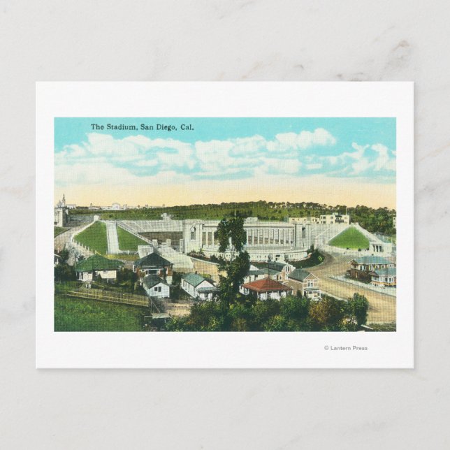 Luftaufnahme des StadionsSan Diego, CA Postkarte (Vorderseite)