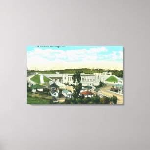 Luftaufnahme des StadiumSan Diego, CA Leinwanddruck