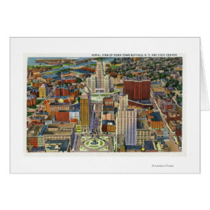 Luftaufnahme des Stadtzentrums und des