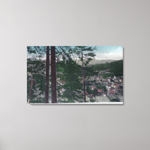 Luftaufnahme des TownGuerneville, CA Leinwanddruck