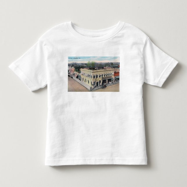 Luftaufnahme einer Hanford Straßenecke Kleinkind T-shirt (Vorderseite)