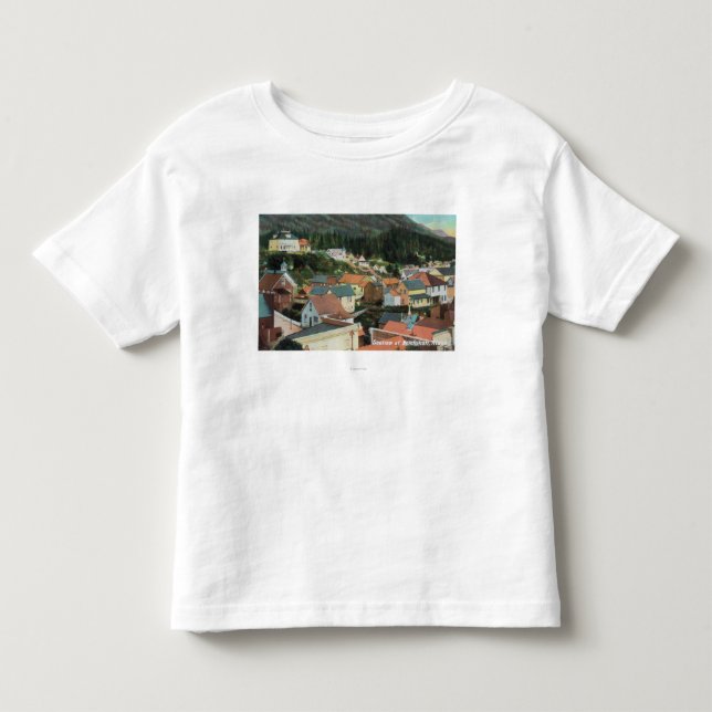 Luftaufnahme eines Abschnitts der Stadt Kleinkind T-shirt (Vorderseite)