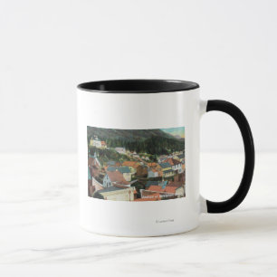 Luftaufnahme eines Abschnitts der Stadt Tasse