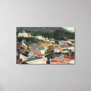 Luftaufnahme eines Stadtteils Leinwanddruck