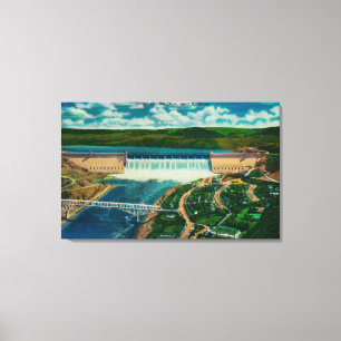 Luftaufnahme großartiger Coulee Verdammung Leinwanddruck