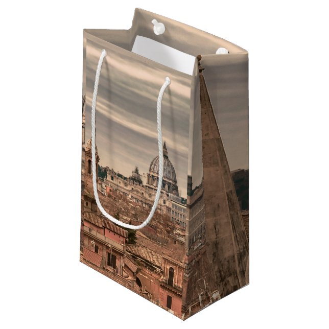 Luftaufnahme Roms von Monte Pincio Besichtigung Kleine Geschenktüte (Vorderseite Schrägansicht)