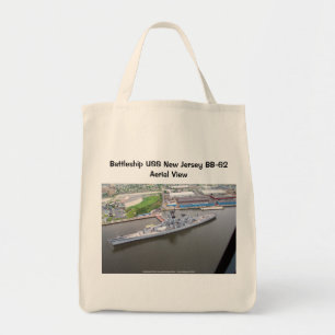 Luftaufnahme Schlachtschiff USSs New-Jersey BB-62 Tragetasche