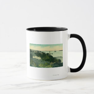 Luftaufnahme von Antioch und von San Joaquin River Tasse