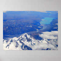 Luftaufnahme von Aoraki/Mount Cook in Neuseeland