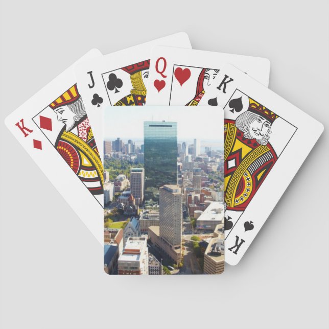 Luftaufnahme von Boston 2 Spielkarten (Rückseite)