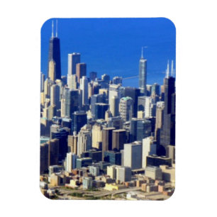Luftaufnahme von Chicago im Stadtzentrum gelegen Magnet