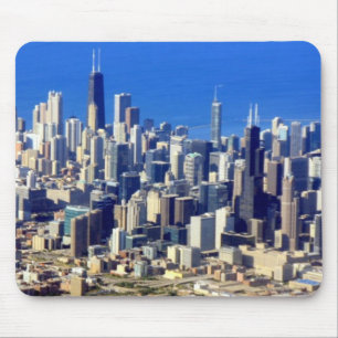 Luftaufnahme von Chicago im Stadtzentrum gelegen Mousepad