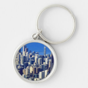 Luftaufnahme von Chicago im Stadtzentrum gelegen Schlüsselanhänger