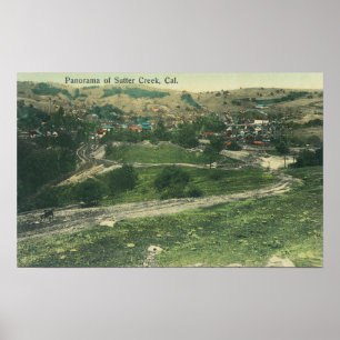 Luftaufnahme von CitySutter Creek, CA Poster